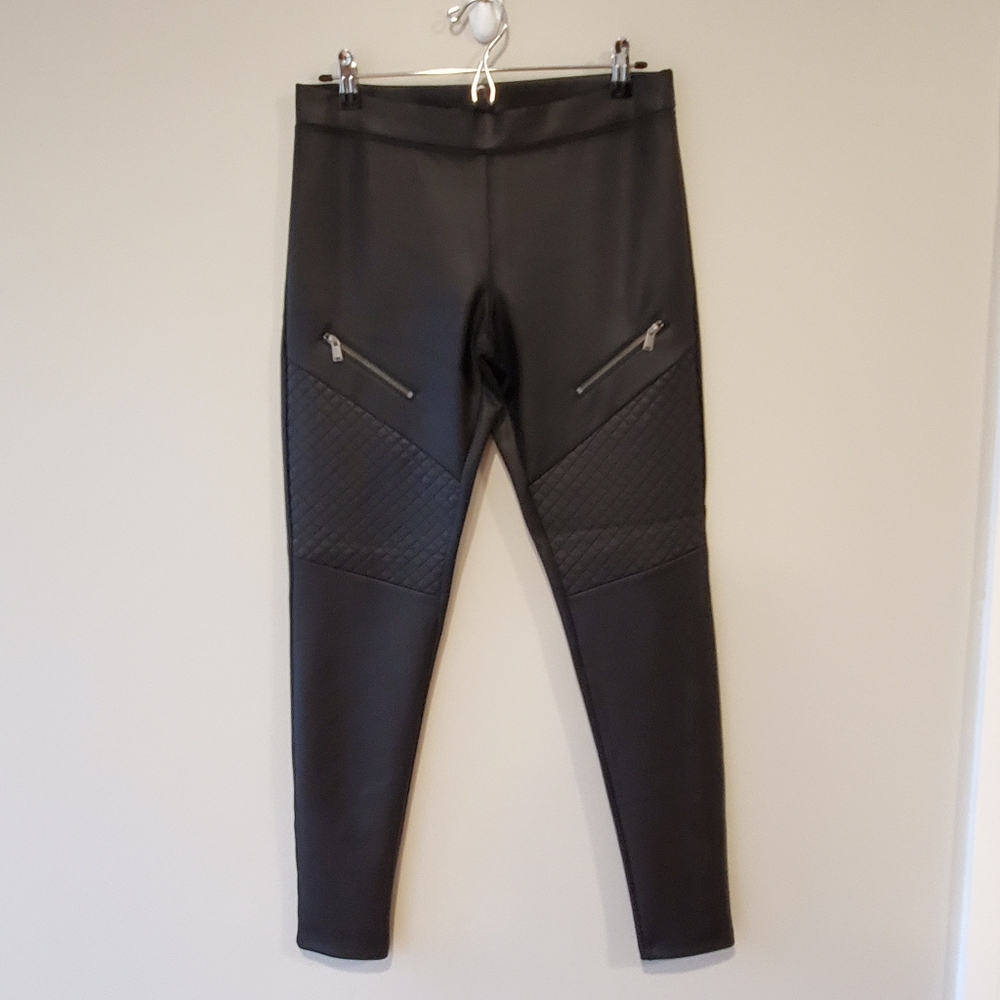 Express faux leather leggings medium